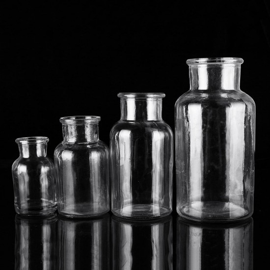 60/125/250/500ml Transparent Glass Gas Cylinder Junior High School Chemical Experiment