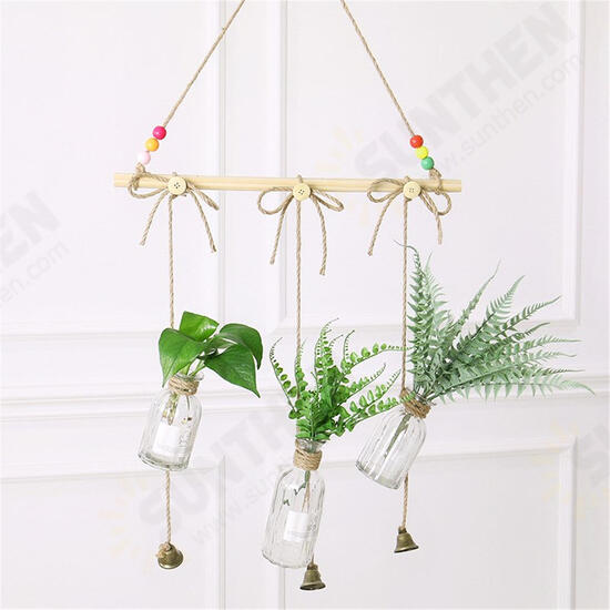 Hanging Clear Glass Flower Plant Hydroponic System Vase Terrarium Container Home Garden