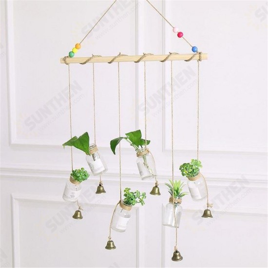 Hanging Clear Glass Flower Plant Hydroponic System Vase Terrarium Container Home Garden