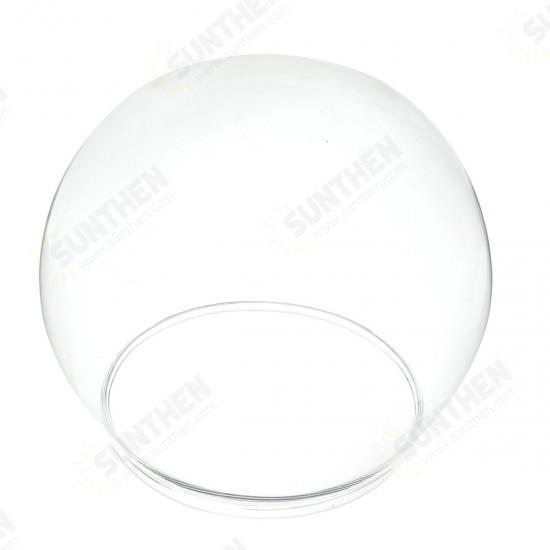 Round Decorative Transparent Glass Dome with Wooden Base Cloche Bell Jar