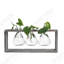 Wood and Glass Creative Hydroponic Living Room Decoration Flower Pot Plant Vase Wood and Glass Creative Hydroponic Living Room Decoration Flower Pot Plant Vase