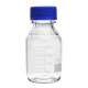 100/250/500mL Borosilicate Glass Clear Reagent Bottle Blue Screw Cap Lab Storage Bottle