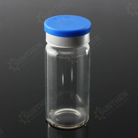 100Pcs 10mL Clear Glass Bottle Storage Vials w/ Stopper Flip Off Seals Aluminum Blue Caps 100Pcs 10mL Clear Glass Bottle Storage Vials w/ Stopper Flip Off Seals Aluminum Blue Caps