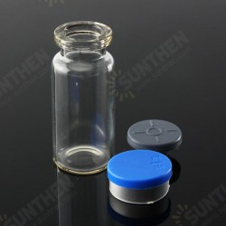 100Pcs 10mL Clear Glass Bottle Storage Vials w/ Stopper Flip Off Seals Aluminum Blue Caps 100Pcs 10mL Clear Glass Bottle Storage Vials w/ Stopper Flip Off Seals Aluminum Blue Caps