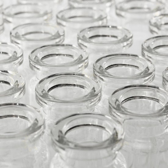 100Pcs 10mL Clear Glass Bottle Storage Vials w/ Stopper Flip Off Seals Aluminum Blue Caps 100Pcs 10mL Clear Glass Bottle Storage Vials w/ Stopper Flip Off Seals Aluminum Blue Caps