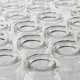 100Pcs 10mL Clear Glass Bottle Storage Vials w/ Stopper Flip Off Seals Aluminum Blue Caps