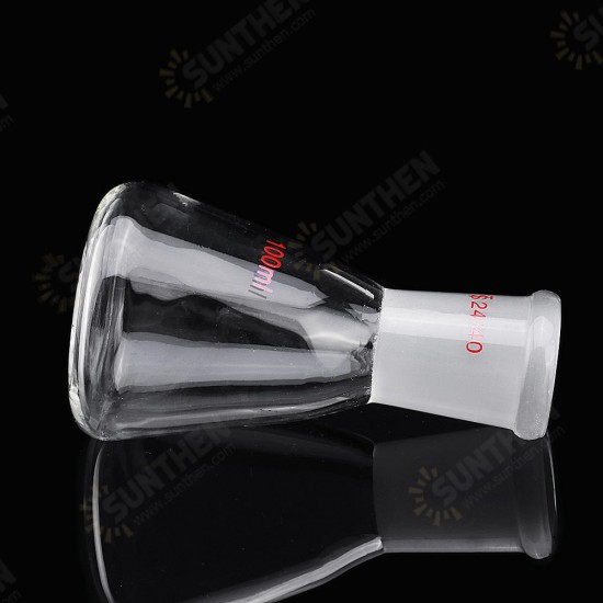 100mL 24/40 Clear Glass Erlenmeyer Flask Conical Flask Bottle Laboratory Glassware Chemistry