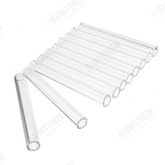 10Pcs 100mm OD 12mm 3mm Thick Wall Borosilicate Glass Blowing Tube