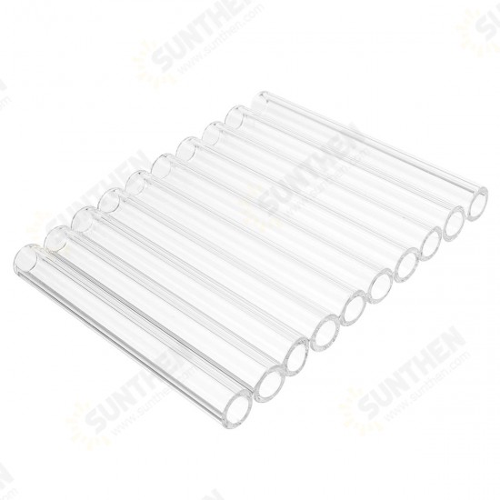 10Pcs 100mm OD 12mm 3mm Thick Wall Borosilicate Glass Blowing Tube