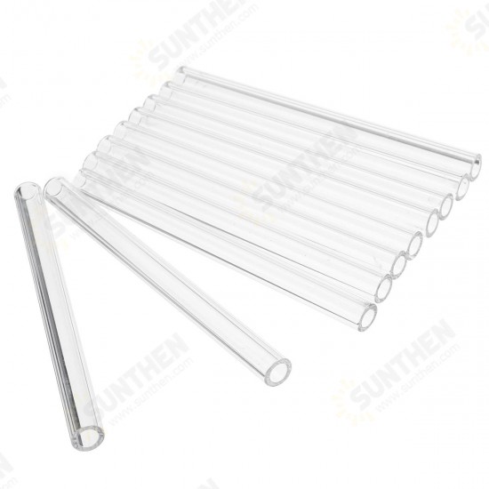 10Pcs 100mm OD 8mm 1.5mm Thick Wall Borosilicate Glass Blowing Tube