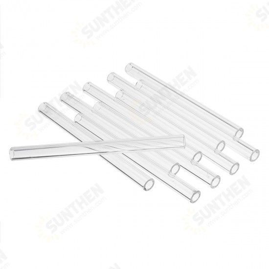 10Pcs 100mm OD 8mm 1.5mm Thick Wall Borosilicate Glass Blowing Tube