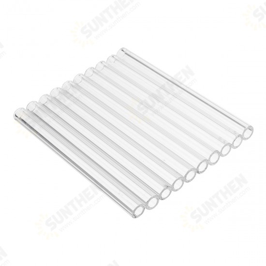 10Pcs 100mm OD 8mm 1.5mm Thick Wall Borosilicate Glass Blowing Tube