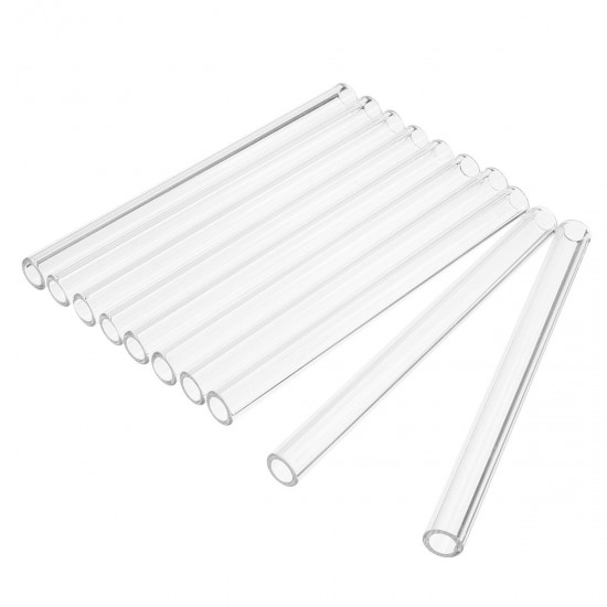10Pcs 150x10x1.5mm Length 150mm OD 10mm 1.5mm Thick Wall Borosilicate Glass Blowing Tube Lab Factory School Home Tubes