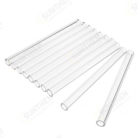 10Pcs 150x10x1.5mm Length 150mm OD 10mm 1.5mm Thick Wall Borosilicate Glass Blowing Tube Lab Factory School Home Tubes