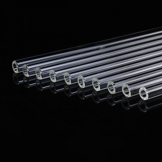 10Pcs 200mm OD 10mm 1mm Thick Wall Borosilicate Glass Blowing Tube Lab Tubes