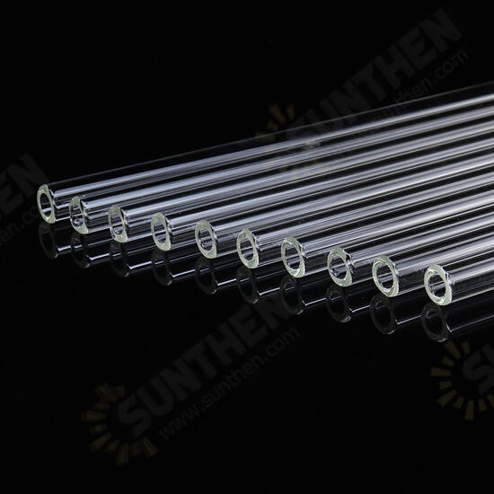 10Pcs 200mm OD 10mm 1mm Thick Wall Borosilicate Glass Blowing Tube Lab Tubes