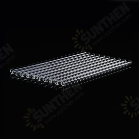 10Pcs 200mm OD 10mm 1mm Thick Wall Borosilicate Glass Blowing Tube Lab Tubes