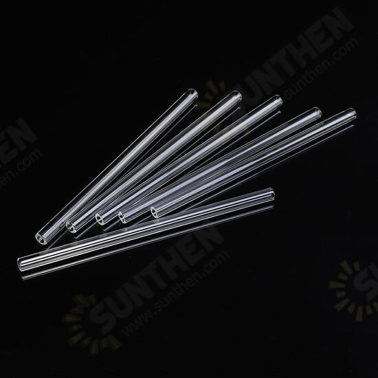 10Pcs 200mm OD 10mm 1mm Thick Wall Borosilicate Glass Blowing Tube Lab Tubes