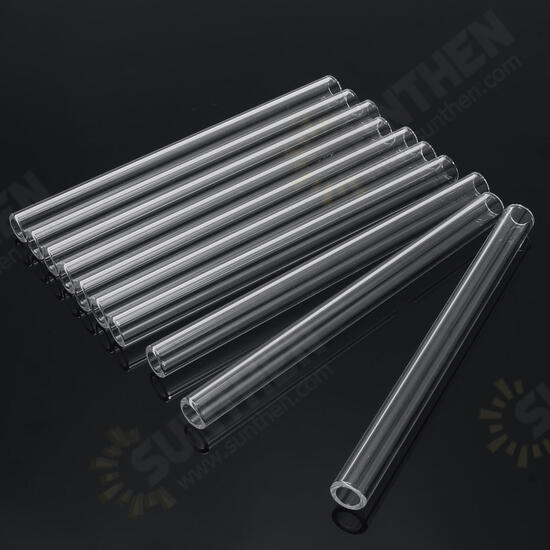 10Pcs Length 150mm OD 10mm 1mm Thick Wall Borosilicate Glass Blowing Tube Lab Tubes