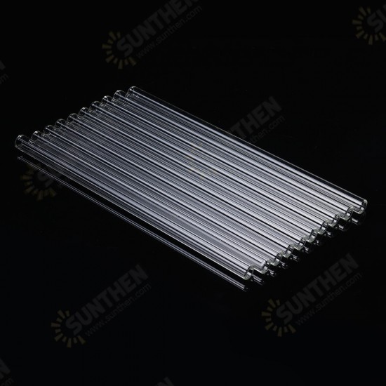 10Pcs Length 200mm OD 10mm 1.5mm Thick Wall Borosilicate Glass Blowing Tube Lab Factory School Home Tubes