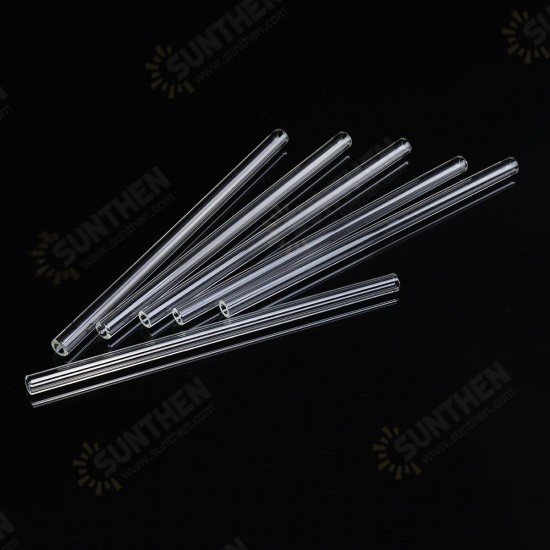 10Pcs Length 200mm OD 10mm 1.5mm Thick Wall Borosilicate Glass Blowing Tube Lab Factory School Home Tubes