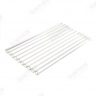 10Pcs Length 200mm OD 10mm 1.5mm Thick Wall Borosilicate Glass Blowing Tube Lab Factory School Home Tubes