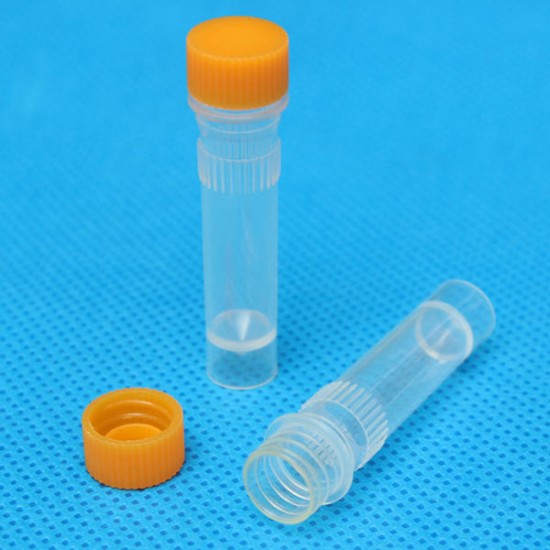 10pcs Graduated Plastic Cryovial Cryogenic Vial Test Tube Self Standing With Cap 1.5/5/10mL