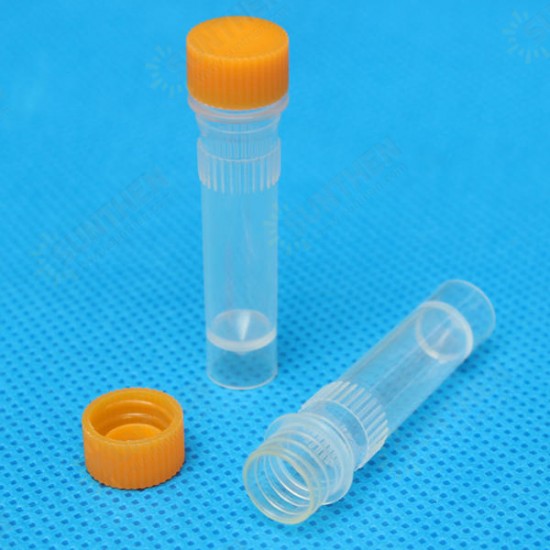 10pcs Graduated Plastic Cryovial Cryogenic Vial Test Tube Self Standing With Cap 1.5/5/10mL