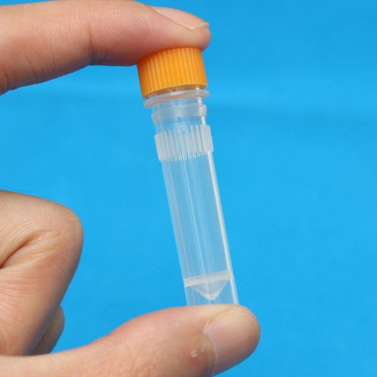 10pcs Graduated Plastic Cryovial Cryogenic Vial Test Tube Self Standing With Cap 1.5/5/10mL