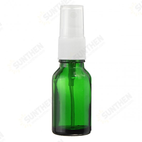 15/30/50ml Mini Green Spray Bottle Sprayer Refillable Container w/ Drop & Spray for Aromatherapy Perfume Essential Oi Travel