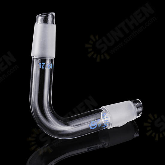 19/26 75 Degree Borosilicate Glass Distillation Adapter Connector Distilling Tube w/ Standard Ground Taper Inner Joints