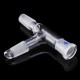 19/26 75 Degree Three-way Borosilicate Glass Distillation Adapter Connector Distilling Tube w/ Standard Ground Taper Joints