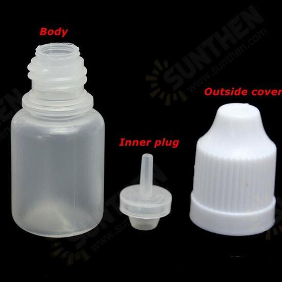 1pcs 5-100ml Empty Plastic Squeezable Eye Liquid Dropper Bottles