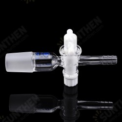 24/29 Glass Adapter Vacuum Flow Control Adapter with PTFE Stopcock Male Ground Joint to Straight Hose Connection 24/29 Glass Adapter Vacuum Flow Control Adapter with PTFE Stopcock Male Ground Joint to Straight Hose Connection