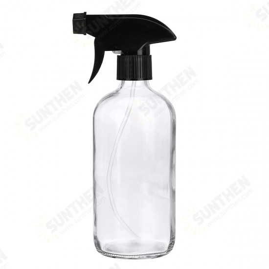 250ml/500ml Clear Glass Bottle With Trigger Sprayer Cap Essential Oil Water Spraying Bottle