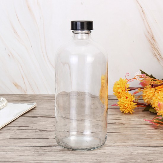 250ml/500ml Clear Glass Bottle With Trigger Sprayer Cap Essential Oil Water Spraying Bottle