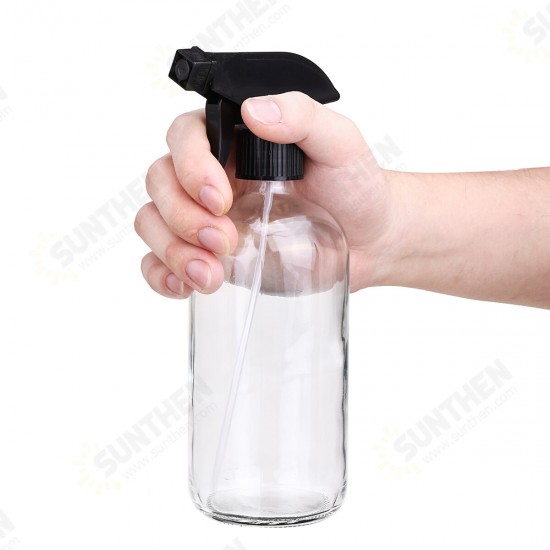 250ml/500ml Clear Glass Bottle With Trigger Sprayer Cap Essential Oil Water Spraying Bottle