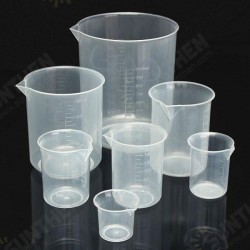 25mL To 250mL Graduated Clear Plastic Beaker Volumetric Container For Laboratory 25mL To 250mL Graduated Clear Plastic Beaker Volumetric Container For Laboratory