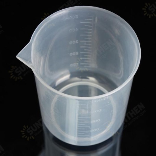 25mL To 250mL Graduated Clear Plastic Beaker Volumetric Container For Laboratory