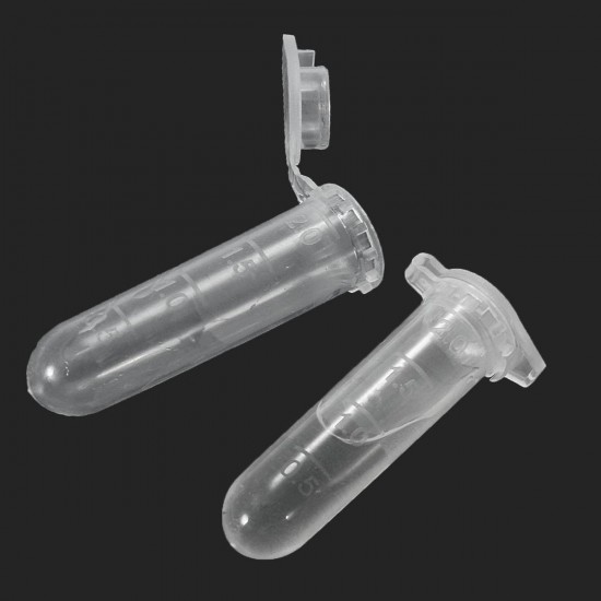 2ml Tube Vial Clear Plastic with Snap Cap for Lab Laboratory