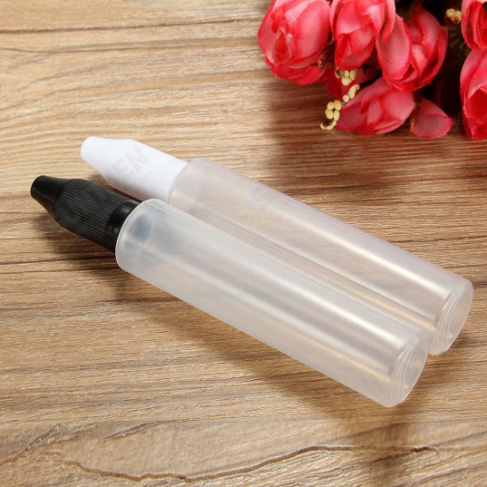 30ml Empty Plastic Squeezable Liquid Dropper Childproof Cap Bottles