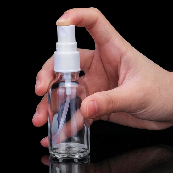 30ml/50ml/100ml Clear Glass Bottle Sprayer Essential Oils Container Spraying Bottle