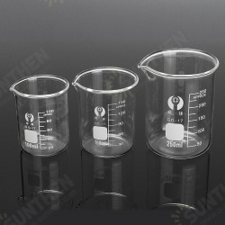3Pcs 100ml 150ml 250ml Beaker Set Graduated Borosilicate Glass Beaker Volumetric Measuring Lab Glassware 3Pcs 100ml 150ml 250ml Beaker Set Graduated Borosilicate Glass Beaker Volumetric Measuring Lab Glassware