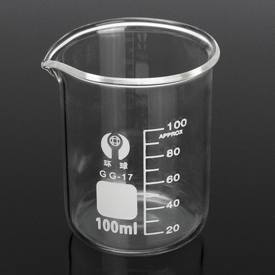 3Pcs 100ml 150ml 250ml Beaker Set Graduated Borosilicate Glass Beaker Volumetric Measuring Lab Glassware