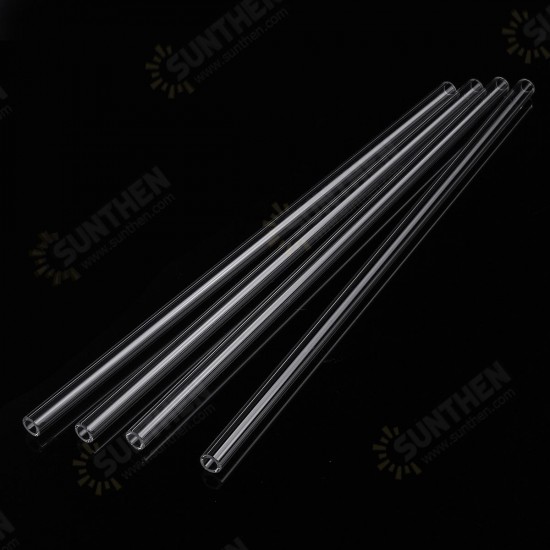 4Pcs 250mm OD 7mm 1.5mm Thick Wall Borosilicate Glass Blowing Tubes