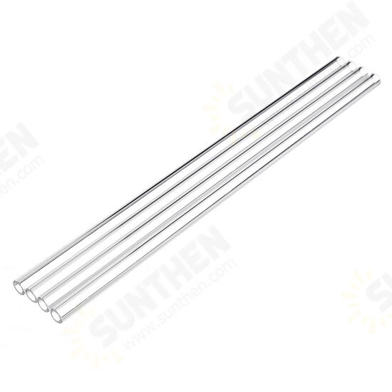 4Pcs 250mm OD 7mm 1.5mm Thick Wall Borosilicate Glass Blowing Tubes