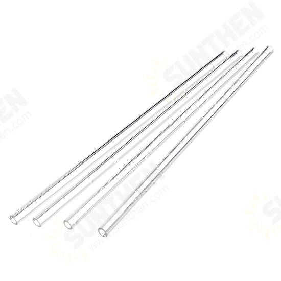 4Pcs 250mm OD 7mm 1.5mm Thick Wall Borosilicate Glass Blowing Tubes