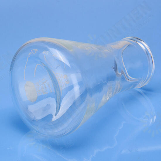 50mL Lab Glass Erlenmeyer Conical Flask Bottle w/ Rim Borosilicate Laboratory Glassware