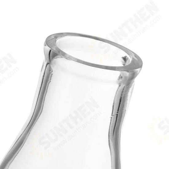 50mL Lab Glass Erlenmeyer Conical Flask Bottle w/ Rim Borosilicate Laboratory Glassware