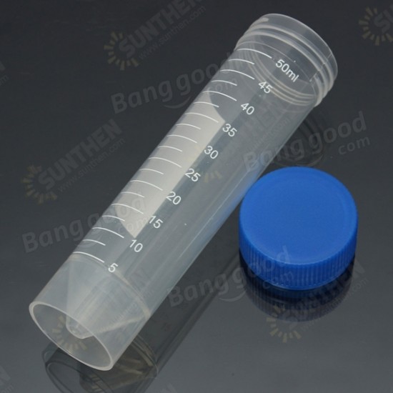 50ml Graduated Plastic Eppendorf Centrifuge Tube Self Standing With Screw Cap